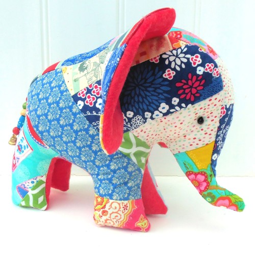 Charlie the Patchwork Elephant by Bustle & Sew