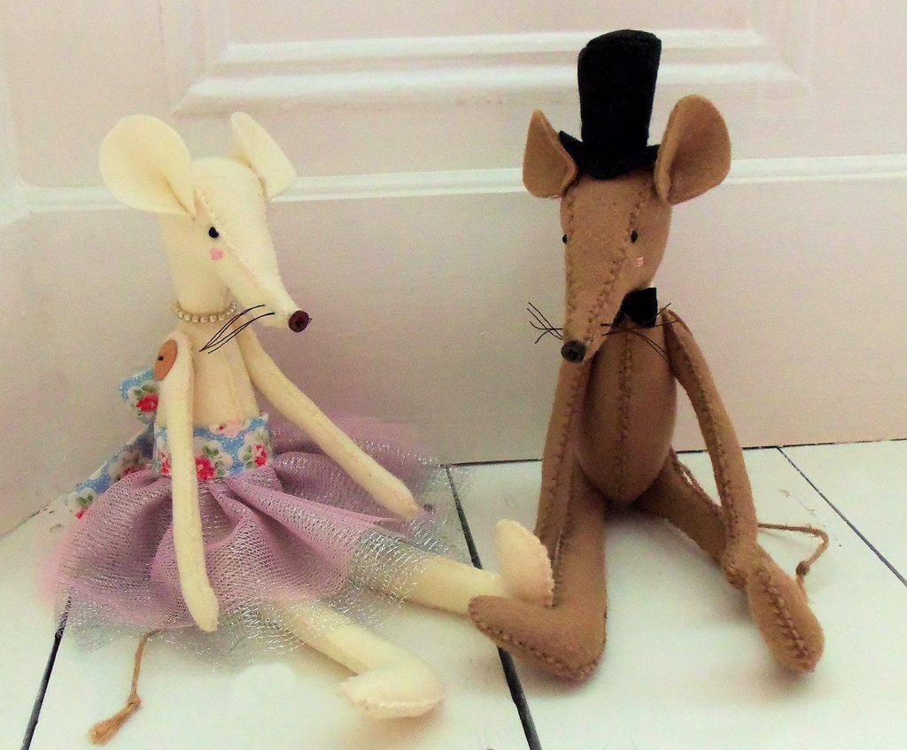 Fred & Ginger Mice pattern by Bustle & Sew