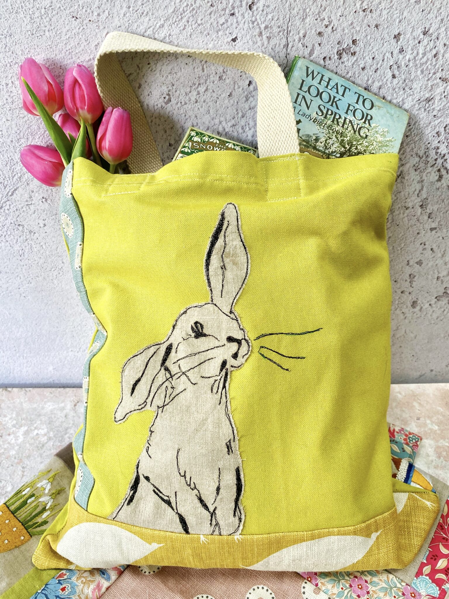 Spring Hare Tote Bag – Bustle & Sew