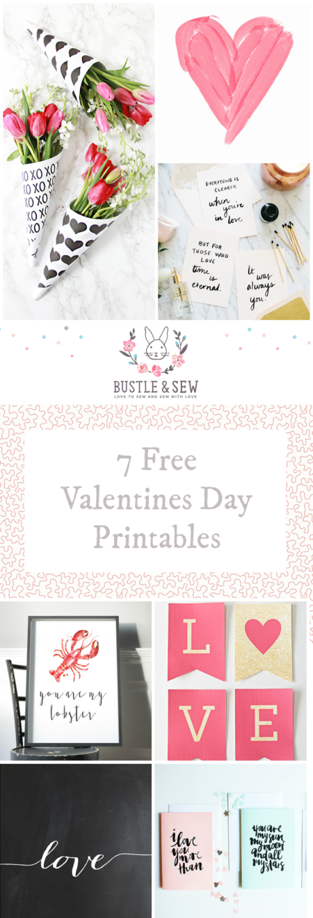 7 Free Printables For Valentines Day – Bustle & Sew