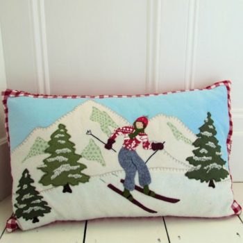Alpine Skier Cushion Cover – Bustle & Sew