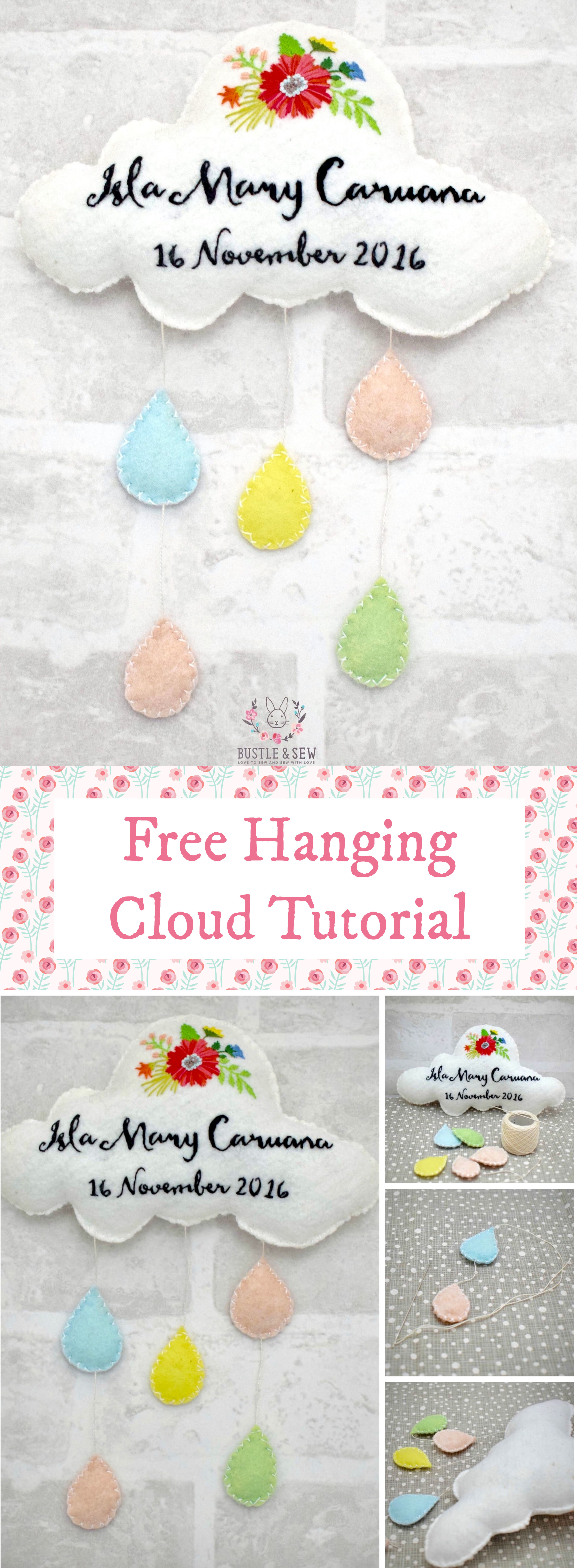 Free Hanging Cloud Tutorial by Bustle & Sew