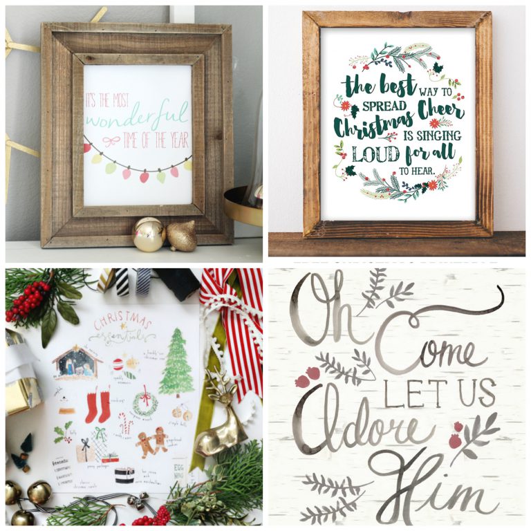 10 Free Christmas Printables – Bustle & Sew