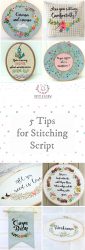 5 Tips for Stitching Script from Bustle & Sew