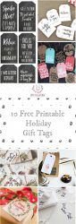 10 Free Printable Holiday Gift Tags from Bustle & Sew